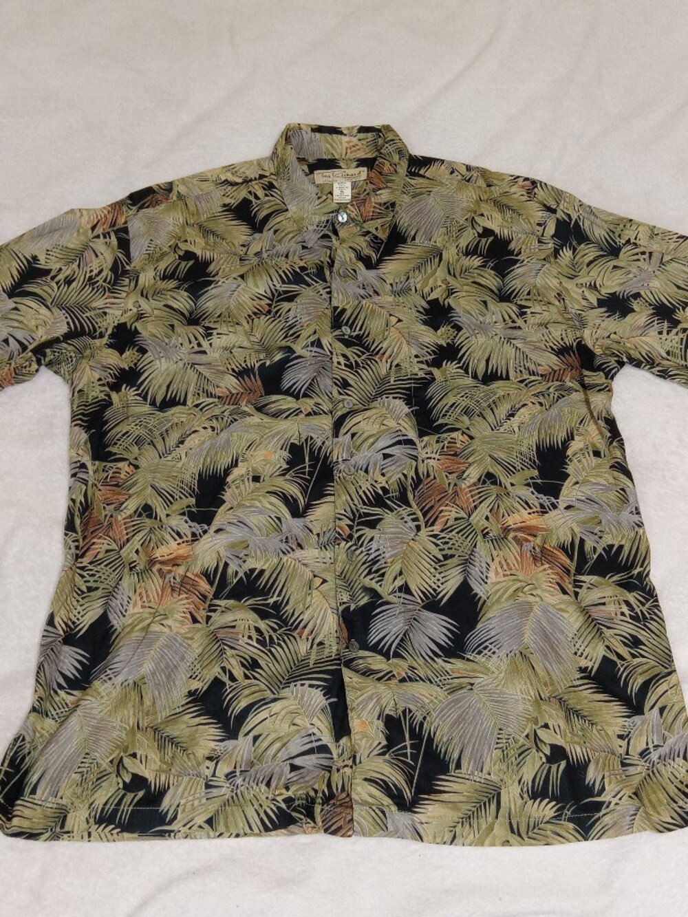 VTG Tori Richard Cotton Lawn Hawaiian Shirt Mens XL Made USA Palm Floral Aloha